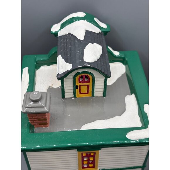 Vtg Dept 56 Ceramic Lighted Secret Gardner Florist Christmas Village - Picture 8 of 12